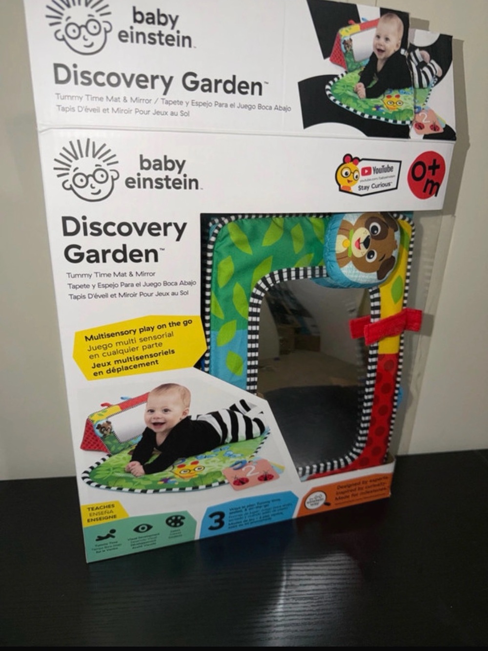 Baby Einstein Discovery Garden Tummy Time Play Mat – Green & Red